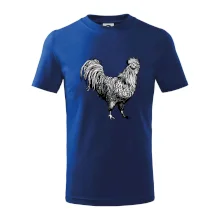 Kohút kreslený čiernobiely