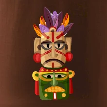 Mayová maska s perím