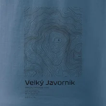 Velký Javorník (Beskydy) - vrstevnice v obdĺžniku