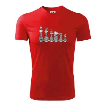 Šachové figúrky v rade - kreslené