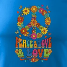 Peace and love - na výšku s květy