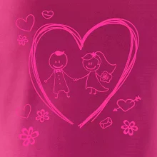 Svadba - kreslené srdce