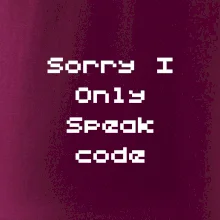 Sorry I Only Speak code