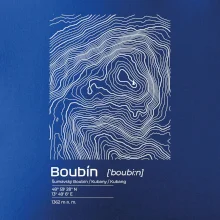 Boubín - vrstevnice v obdĺžniku