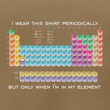 I wear this shirt periodically but only when I'm in my element I wear this shirt periodically but only when I'm in my element