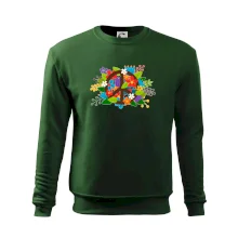 Peace symbol prerastený kvetinami