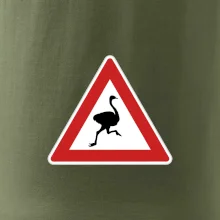 Dopravná značka - Pozor pštros Dopravná značka - Pozor pštros