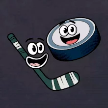 Parové tričko - Puk a hokejka