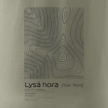 Lysá hora - vrstevnice v obdĺžniku