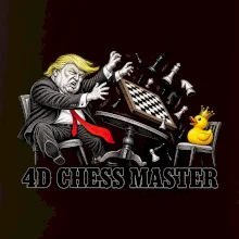 Donald Trump prohrává šachy s kachnou