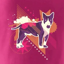 Pes abstraktný fialový