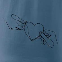 Dve ruky a srdce jedným ťahom Dve ruky a srdce jedným ťahom