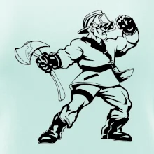 Hasič stojaci - nápis hasiči - Veľký nápis na chrbte