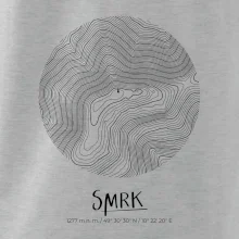 Smrk - vrstevnice v kruhu