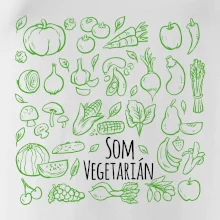 Som vegetarián - zelenina vo štvorci