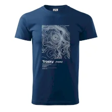 Trosky - vrstevnice v obdĺžniku