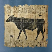 Egyptské hieroglyfy krava