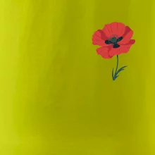 Vlčí mak kreslený na prsníku