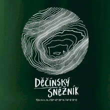 Děčínský Sněžník - vrstevnice v kruhu