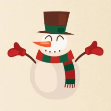 Vianočný snehuliak