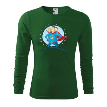 Táta superman - dievča a chlapec Táta superman - dievča a chlapec