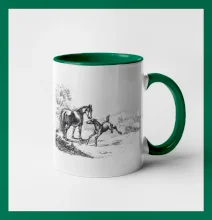 Kôň a žriebä maľované