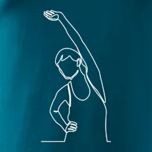 Preťahujúca sa žena jedným ťahom