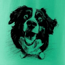 Čiernobiela karikatúra Bernský salašnícky pes