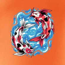 Yin & Yang Koi kapor - červený