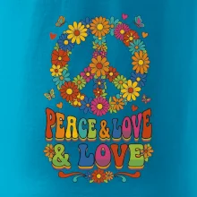 Peace and love - na výšku s květy