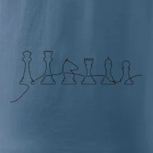 Šachové figúrky v rade - obrys