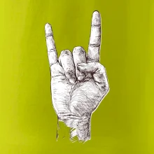 Rocková ruka kreslená