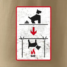 Tričko pre odporcov sraní na chodníku