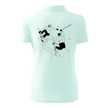 Lyžovanie - kreslené obrázok