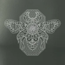 Steampunk včela čiernobiela