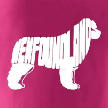 Novofundlandský pes - nápis v tele