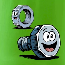 Parové tričko - Skrutka a matka Parové tričko - Skrutka a matka