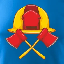 Hasičská helma a sekera