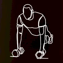 Tréner fitness jedným ťahom