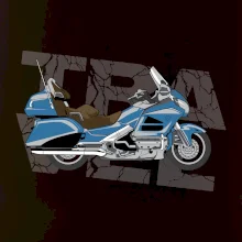 Cestovná motorka Amerika modrá