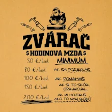 Hodinová mzda zvárač
