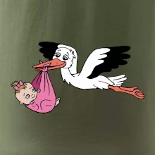 Bocian a bábätko - dievča (Hana-creative) Bocian a bábätko - dievča (Hana-creative)