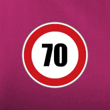 Dopravná značka - obmedzenie rýchlosti 70