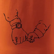 Otec a syn ruky obrys