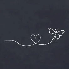 Dráha letu motýľa - srdce