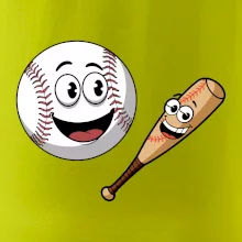 Parové tričko - baseballová raketa a loptička