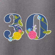 Kvetinové číslo kreslené - 30