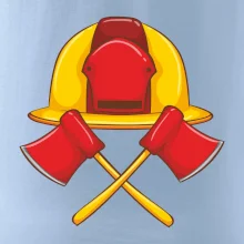 Hasičská helma a sekera