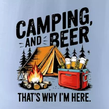 Černý nápis nápis Camping and beer Černý nápis nápis Camping and beer