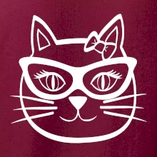 Mačacie dievča s okuliarmi